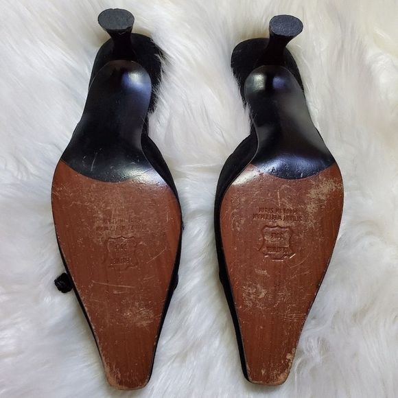 Stuart Weitzman Suede Embellished Mules 7.5 - Picture 2 of 6